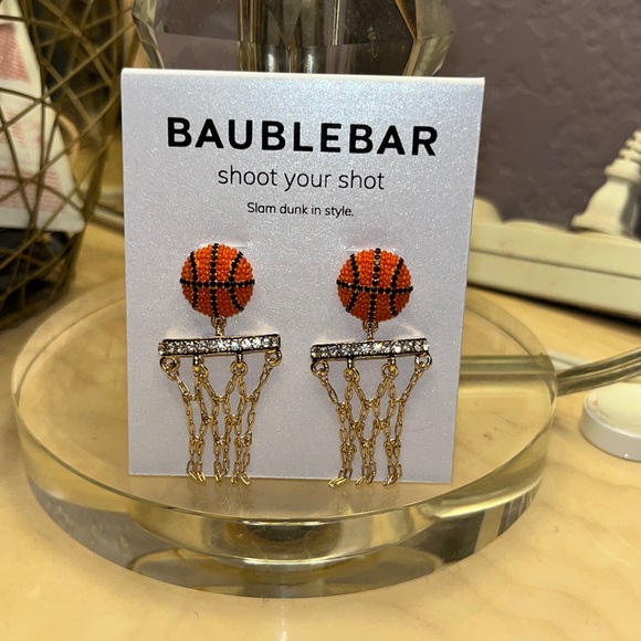 Baublebar Basketball π Earrings - Picture 1 of 3
